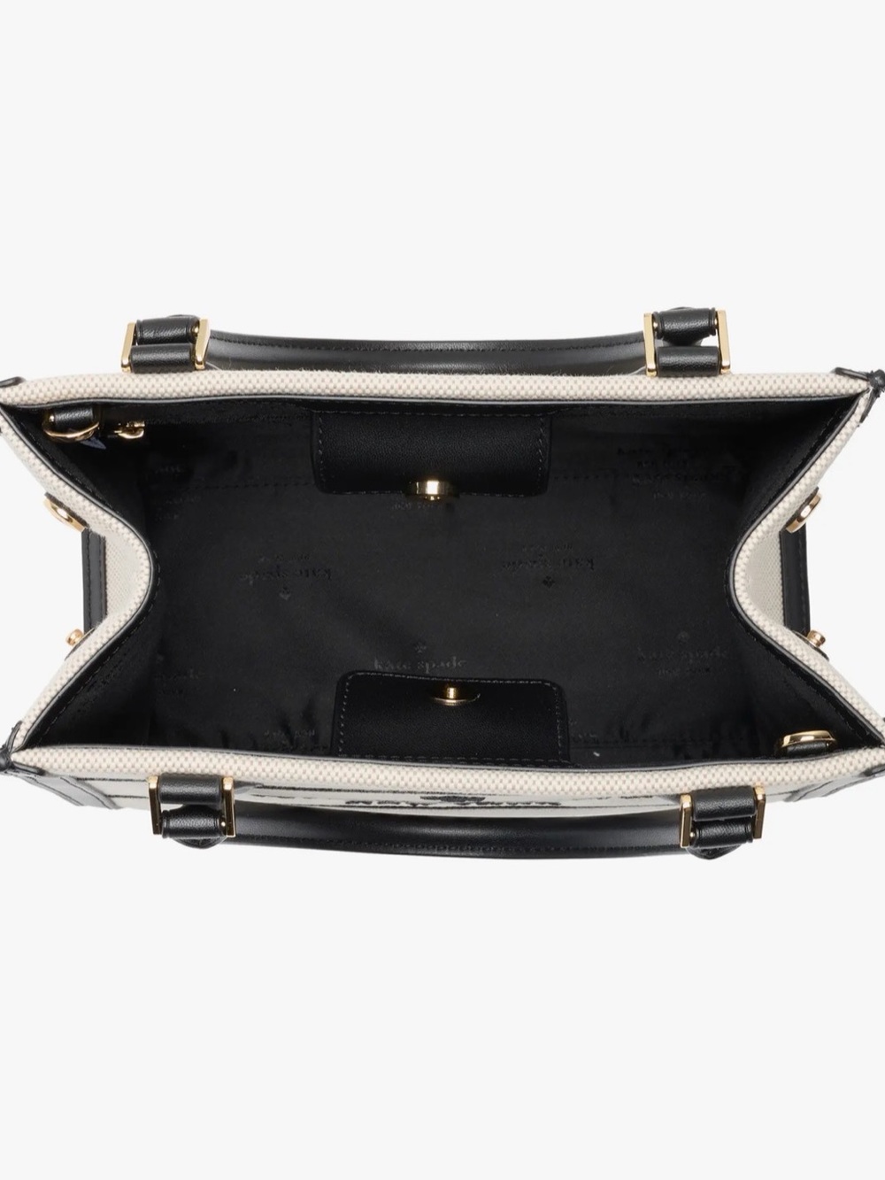 NWT Kate Spade Ellie Small Tote Canvas Black Multi Logo Satchel KK098 - Picture 5 of 9